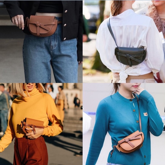 Authentic Loewe mini Gate dual bag in tricolors - Picture 3 of 16